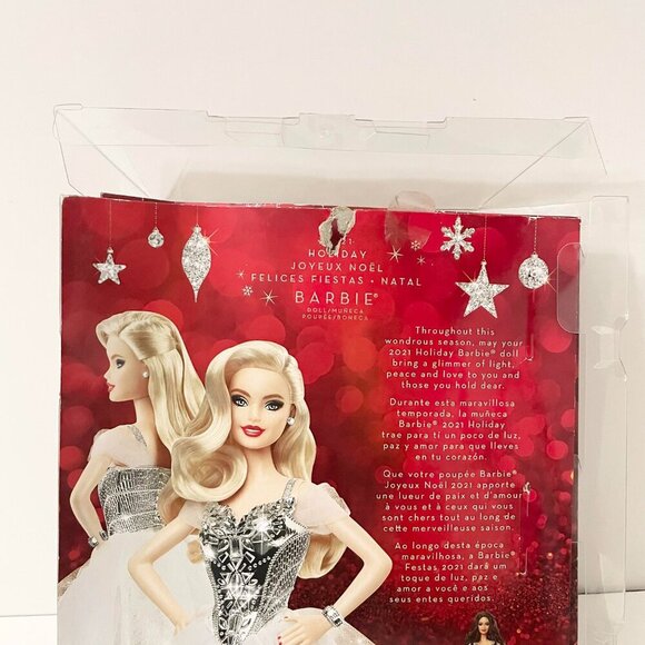 Mattel Barbie Signature 2021 Holiday Collector Doll Blonde Hair Damaged Box - Picture 13 of 16
